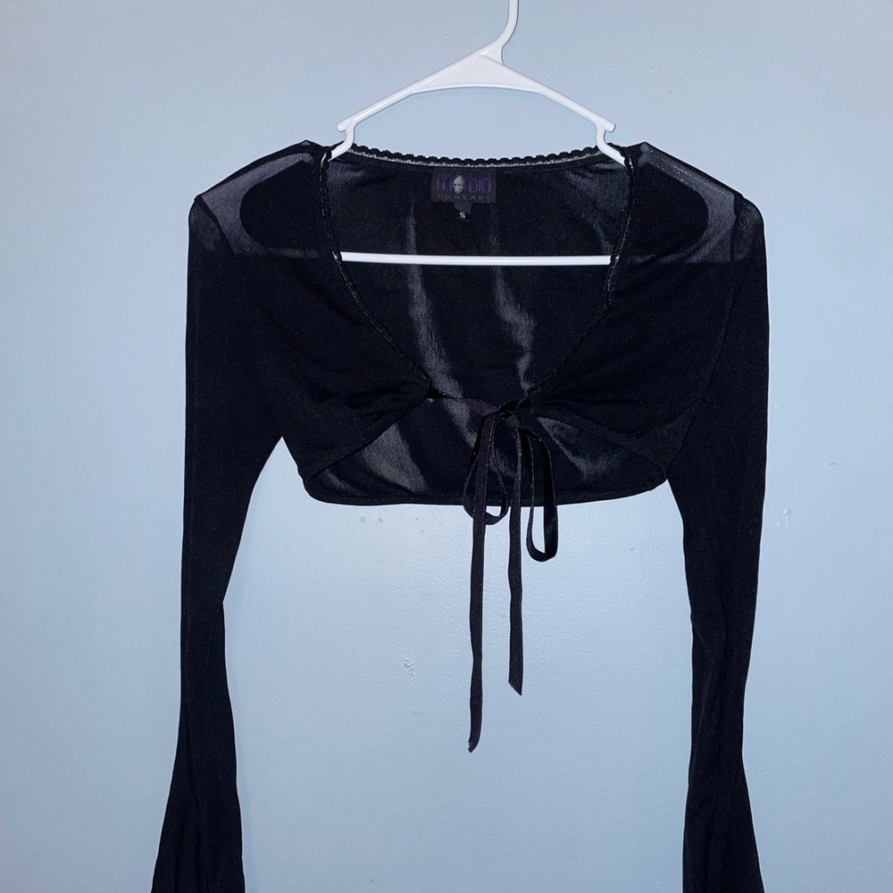 Gothic Sheer Bell Sleeve top